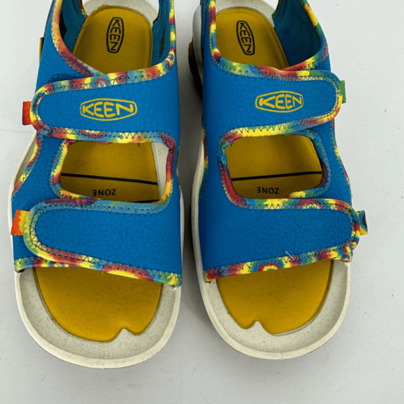 KEEN Knotch Creek Blue Tiedye Hook N Loop Sandals 1025650 Big Kids Size 5 - Picture 5 of 11